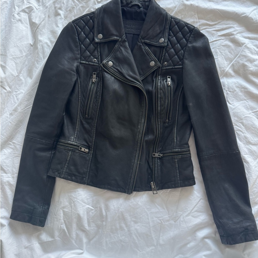 All Saints Black Leather Jacket